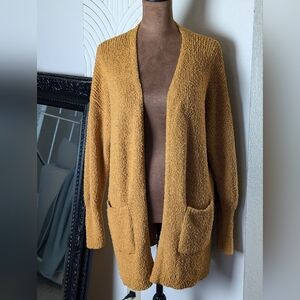 Knubby Cozy Mustard Yellow Cardigan. Rachel And Zoe. Medium. Cabincore, Normcore